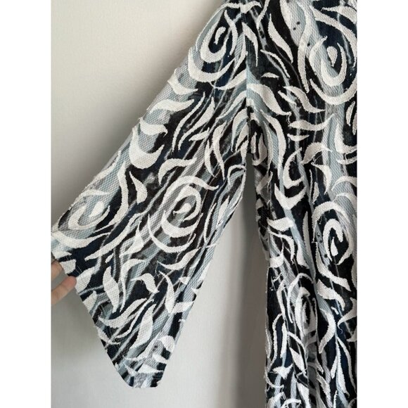 John Mark Tunic Top  Women's Size L Artsy Whimsical Flowy 3/4 Sleeves Old Money - Picture 3 of 13